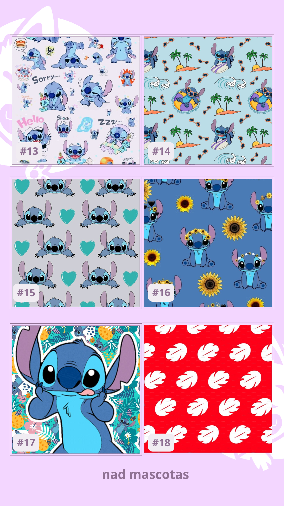 Box Bandana + Collar + Placa de identificación STITCH - Más de 20 diseños!