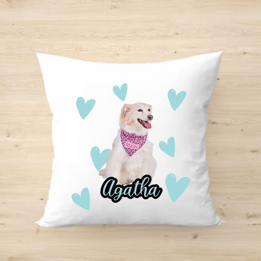 Funda Cojin personalizado "Mascota Corazones"