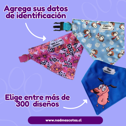 Bandanas personalizadas - Elige diseño y agrega sus datos de identificación