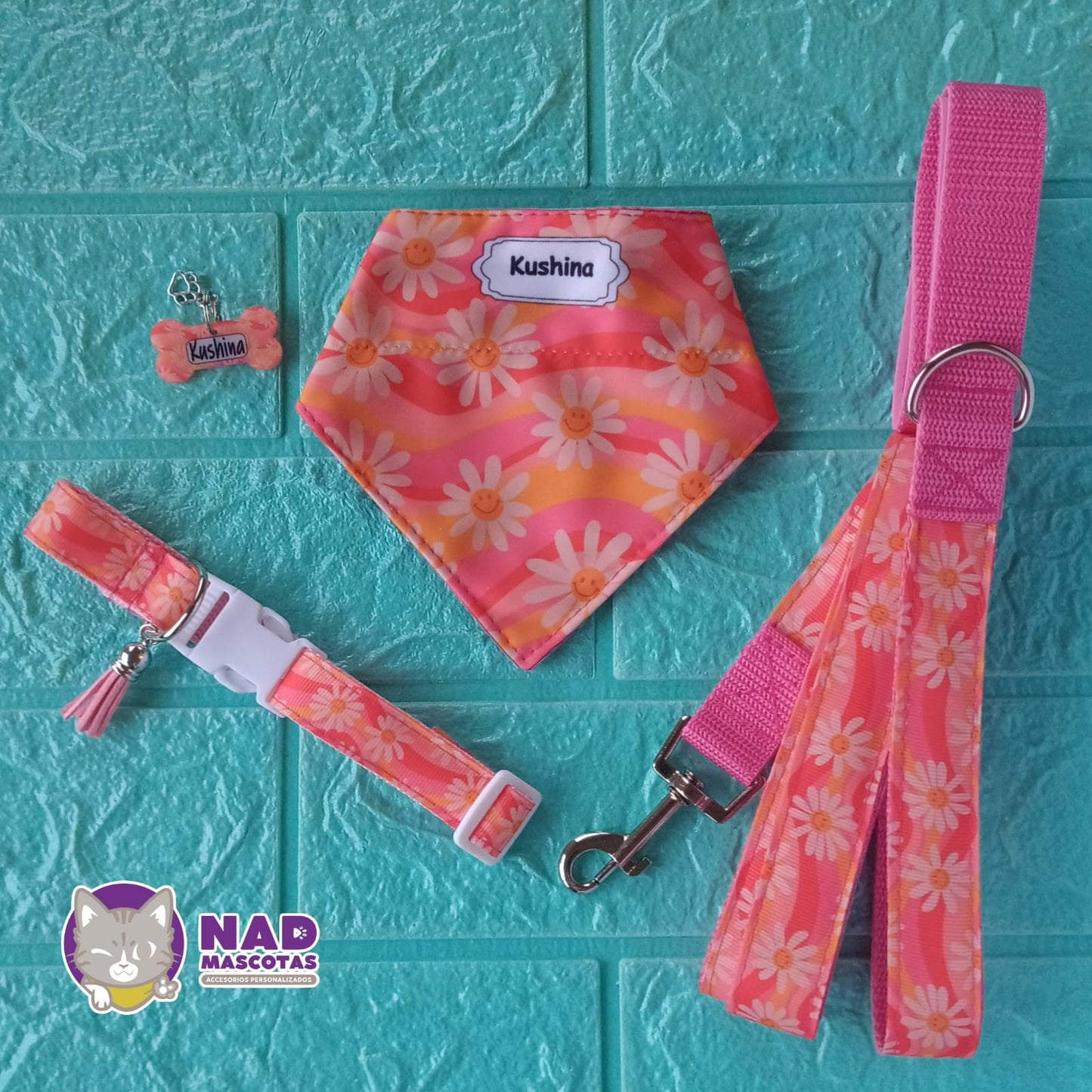 Abi Box: Bandana + Collar + Placa de identificación+ Correa de paseo