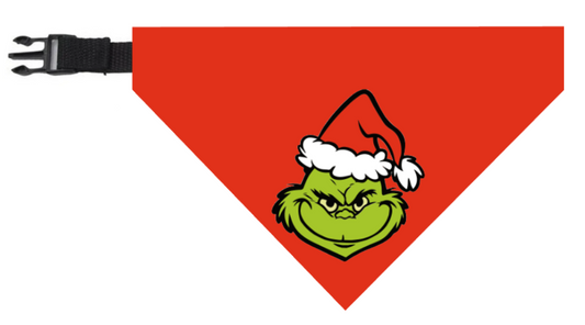 Bandana Grinch rojo 🎄